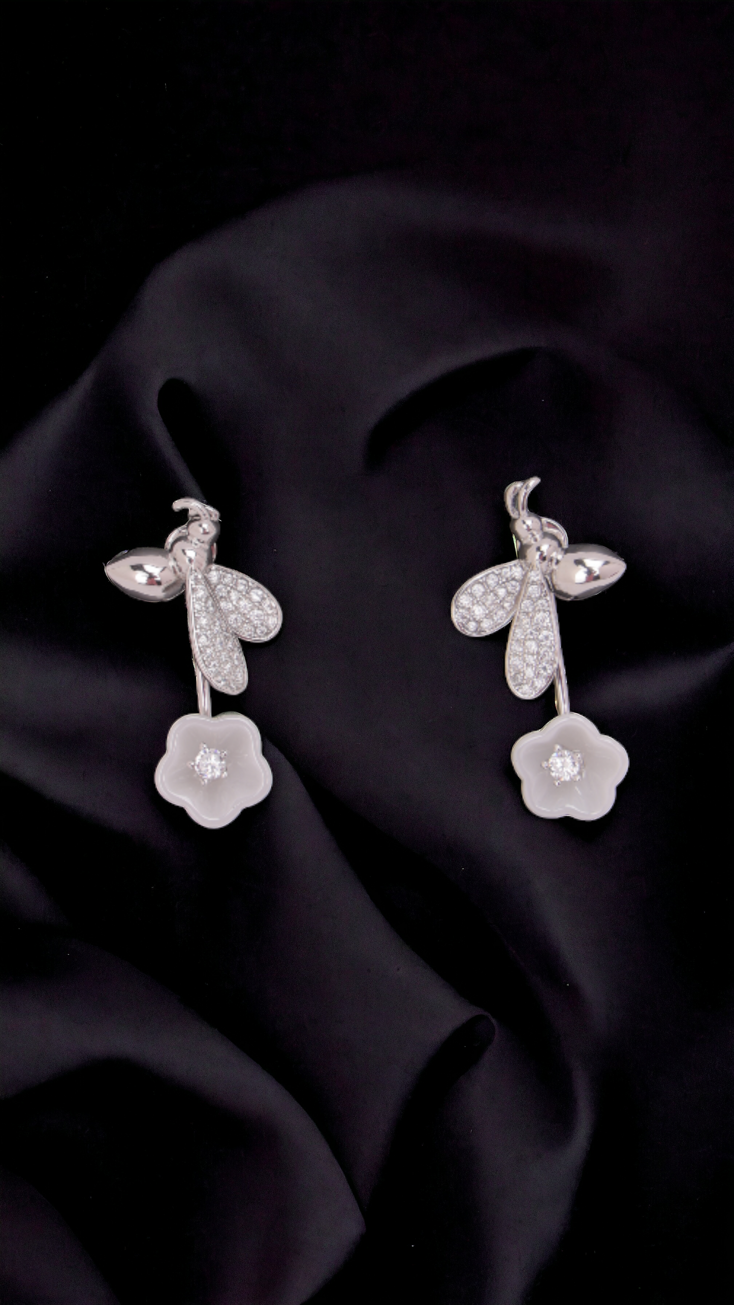 Blossoming Beauty Bee Earrings