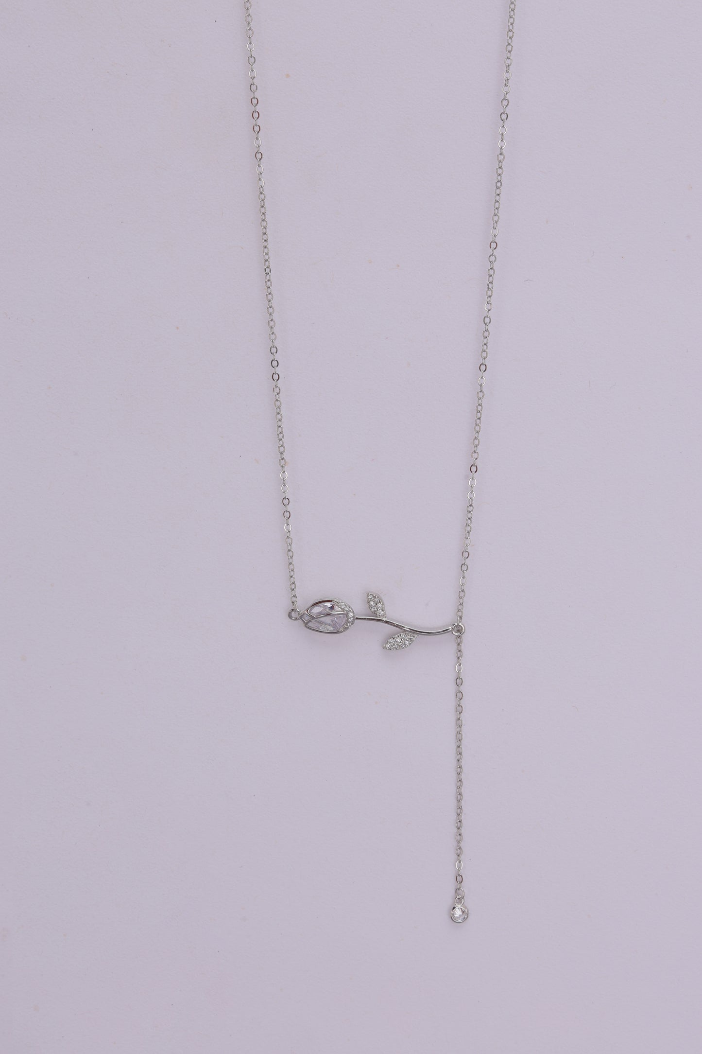 Honey Moon CZ Tulip Flower 925 Sterling Silver