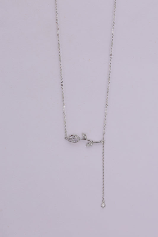 Honey Moon CZ Tulip Flower 925 Sterling Silver