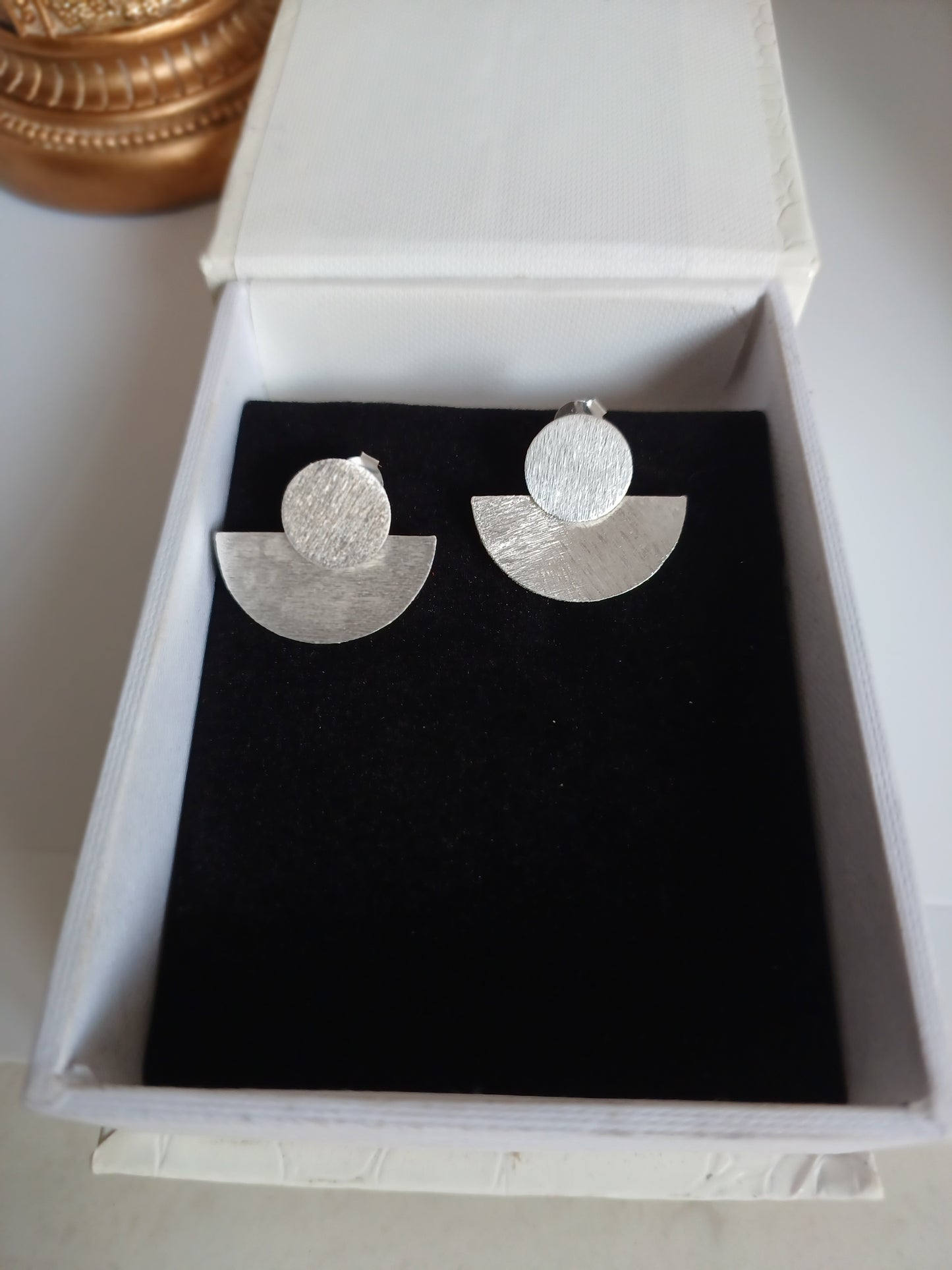 Geometrical silvar earrings/ handmade