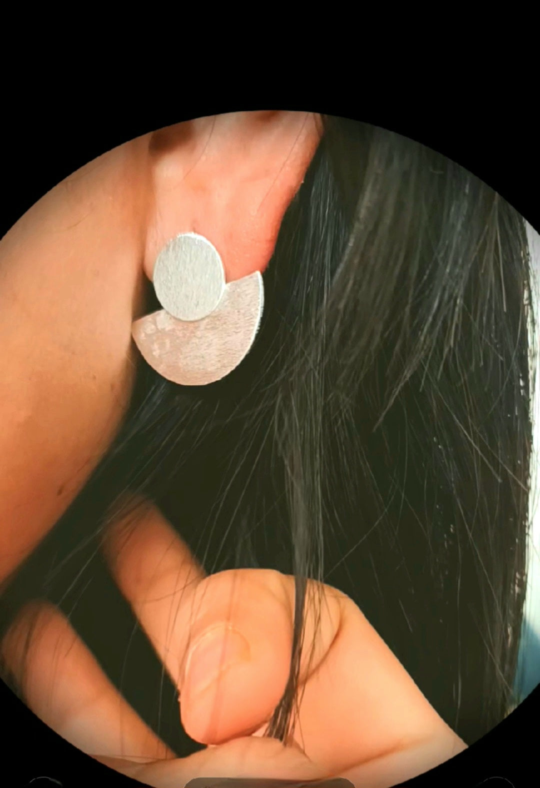 Geometrical silvar earrings/ handmade