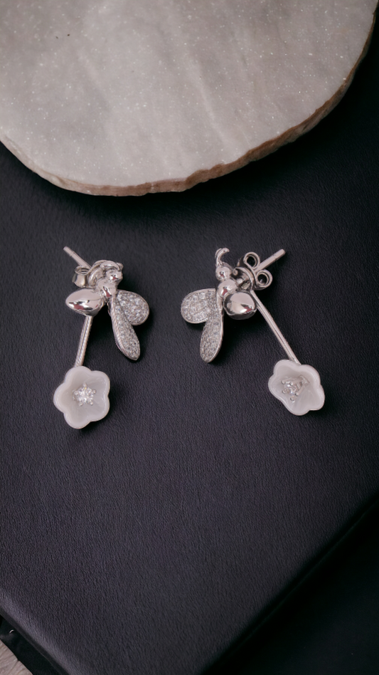 Blossoming Beauty Bee Earrings